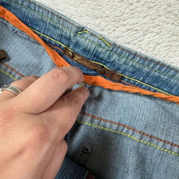 Vintage Y2K Luxurie Beaded Women’s Cropped Capri Denim Jeans - Picture 4 of 8